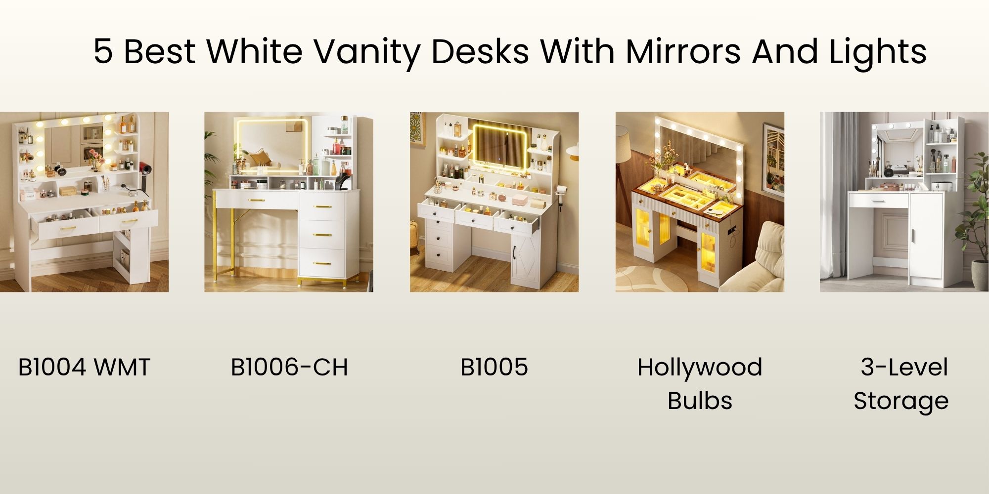 5 Best White Vanity Desks with Mirror and Lights: Complete Review and Buyer’s Guide