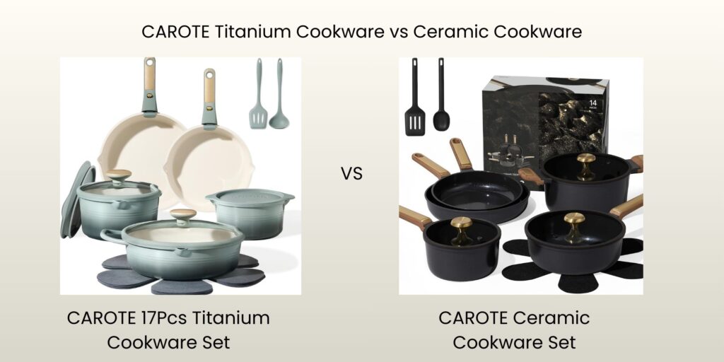 CAROTE Titanium Cookware Reviews vs Ceramic Cookware