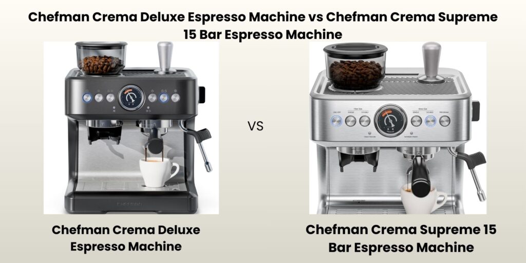 Chefman Crema Deluxe Espresso Machine Review vs Chefman Crema Supreme 15 Bar Espresso Machine