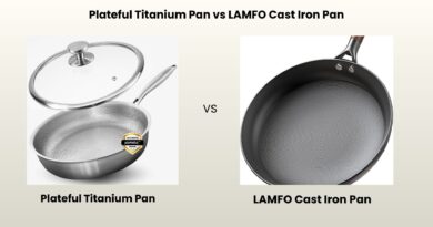 Plateful Titanium Pan vs LAMFO Cast Iron Pan