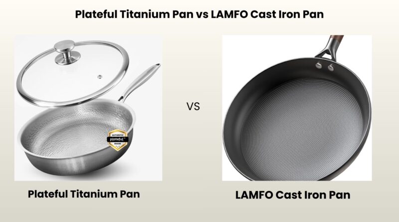 Plateful Titanium Pan vs LAMFO Cast Iron Pan