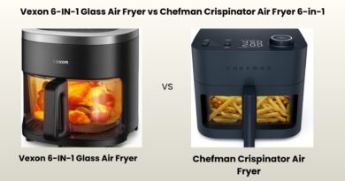 Vexon 6-IN-1 Glass Air Fryer vs Chefman Crispinator Air Fryer 6-in-1